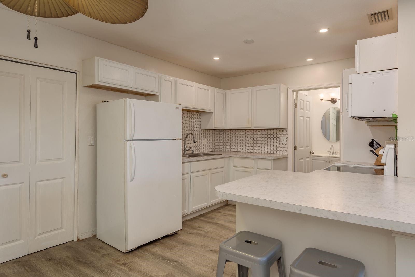 Kitchen with great storage.