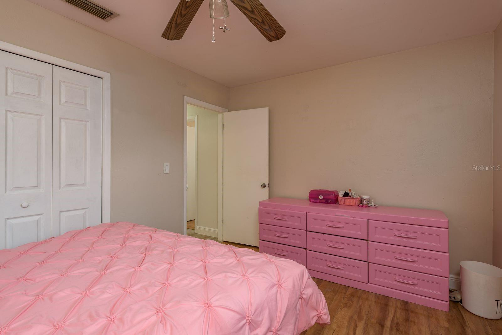 Laminate flooring with built in closet