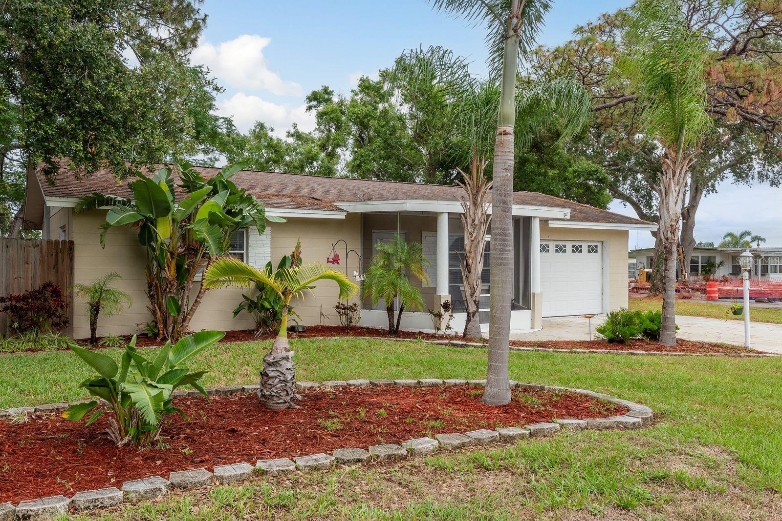 Lots of mature landscaping