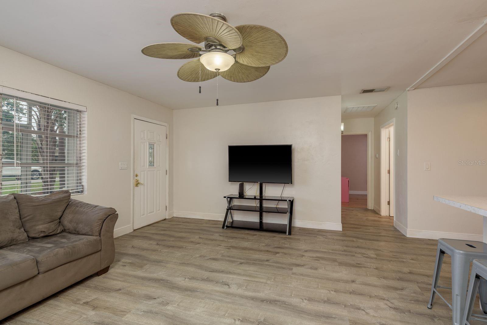Vinyl Flooring in the living room.