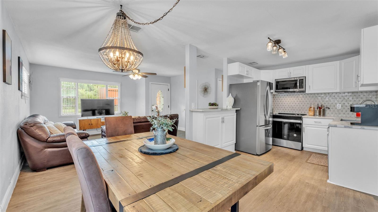Here is the dining room with access straight to the kitchen