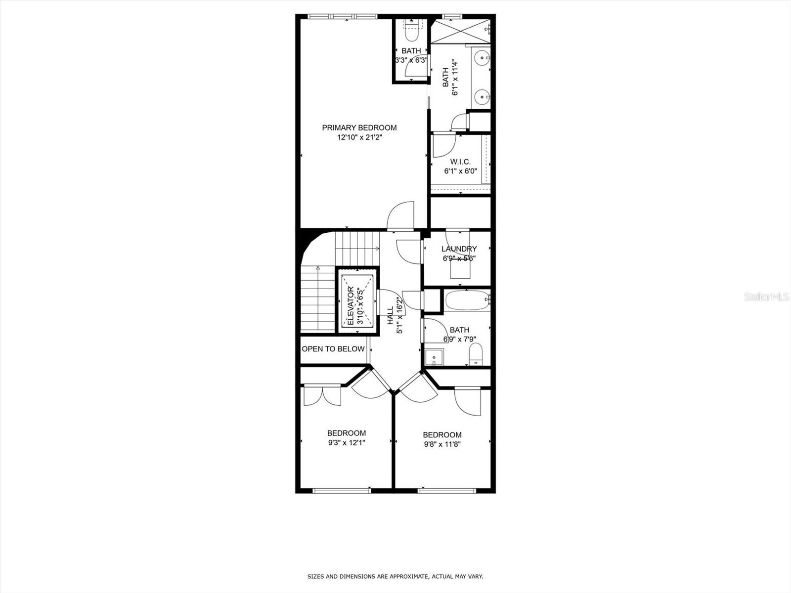Top Floor (3rd) Floorplan