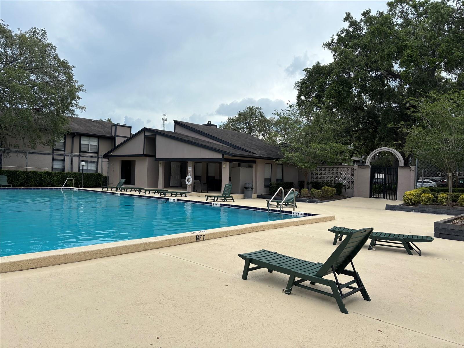 Pool with club house