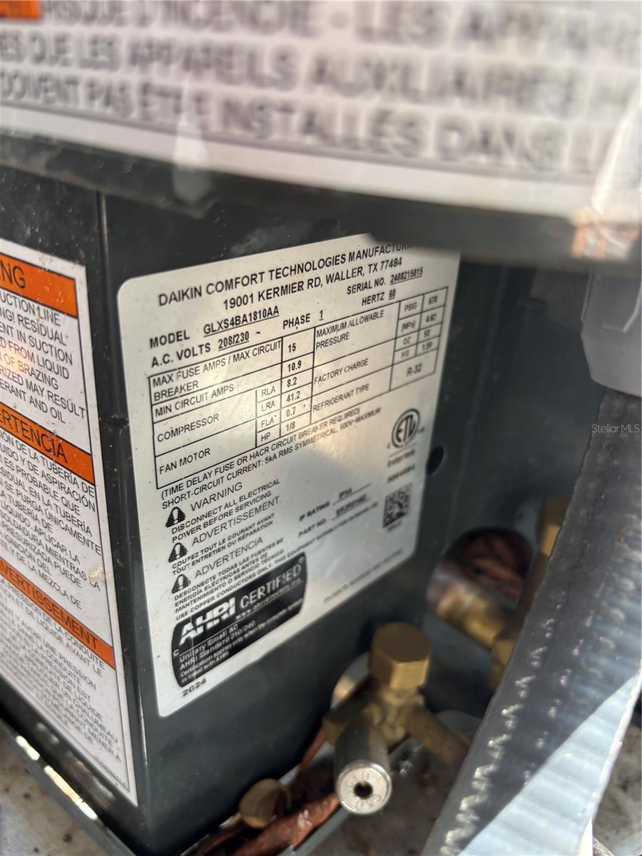 AC Outside Unit Info
