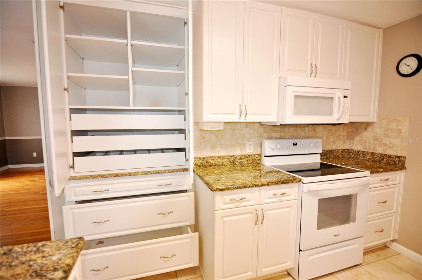 Kitchen Pantry with built in storage