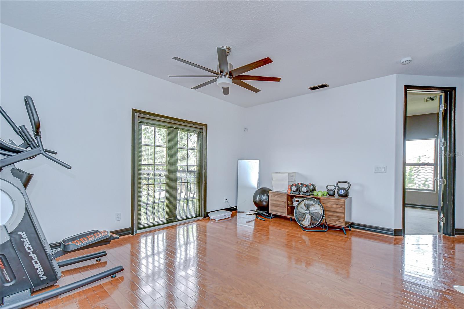There is an open loft at the top of the stairs!