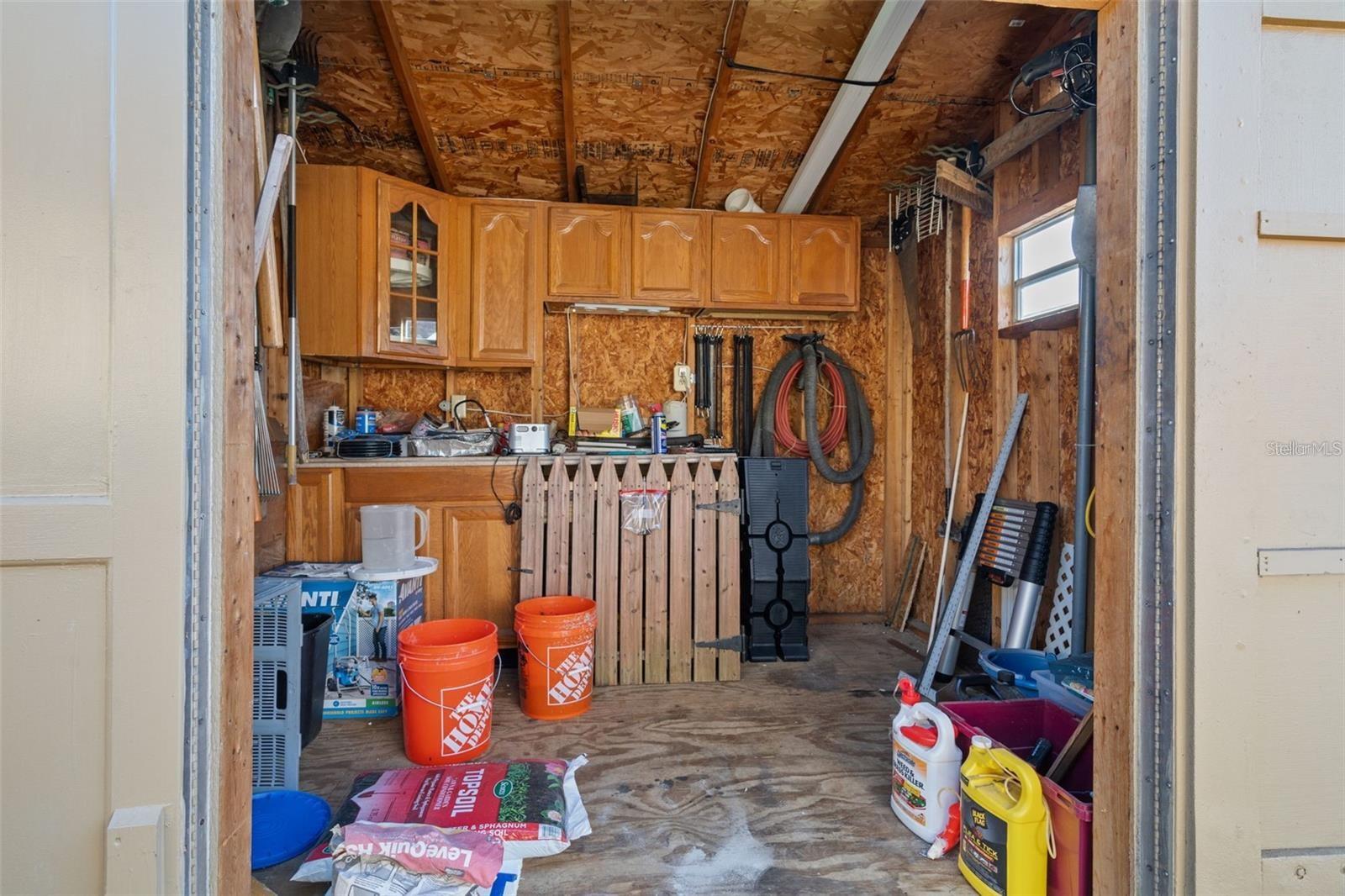 SHED 2 WITH CABINETS & ELECTRIC