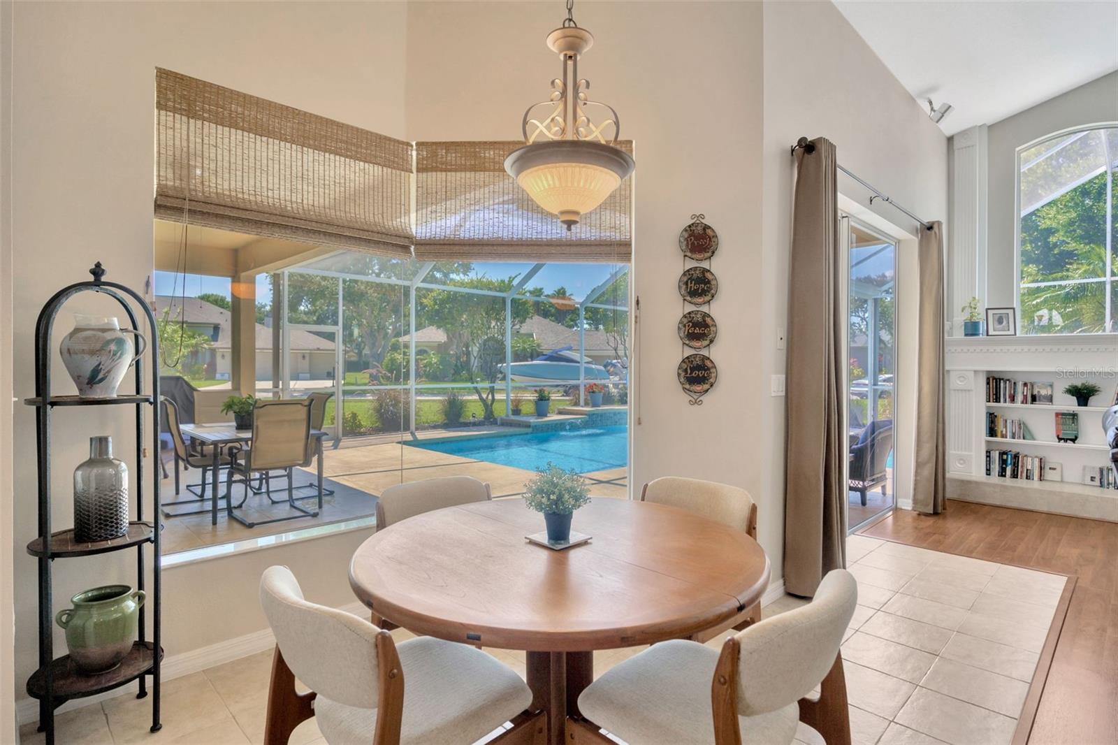 Eat In Dinette with views of the sparkling pool!