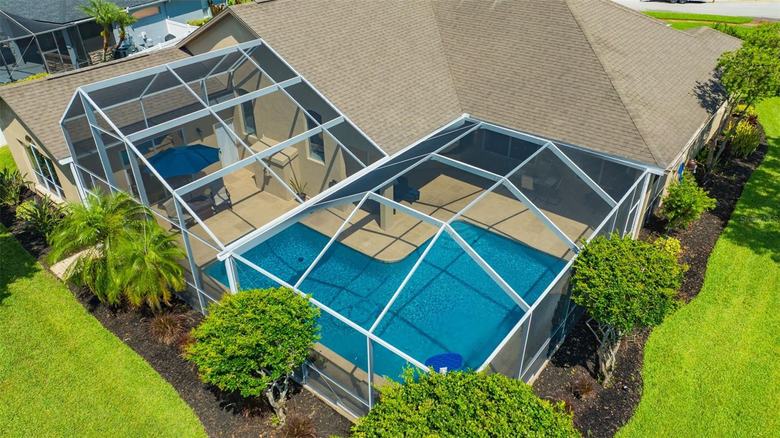 Entire lanai is enclosed with recently redone screen enclosure!