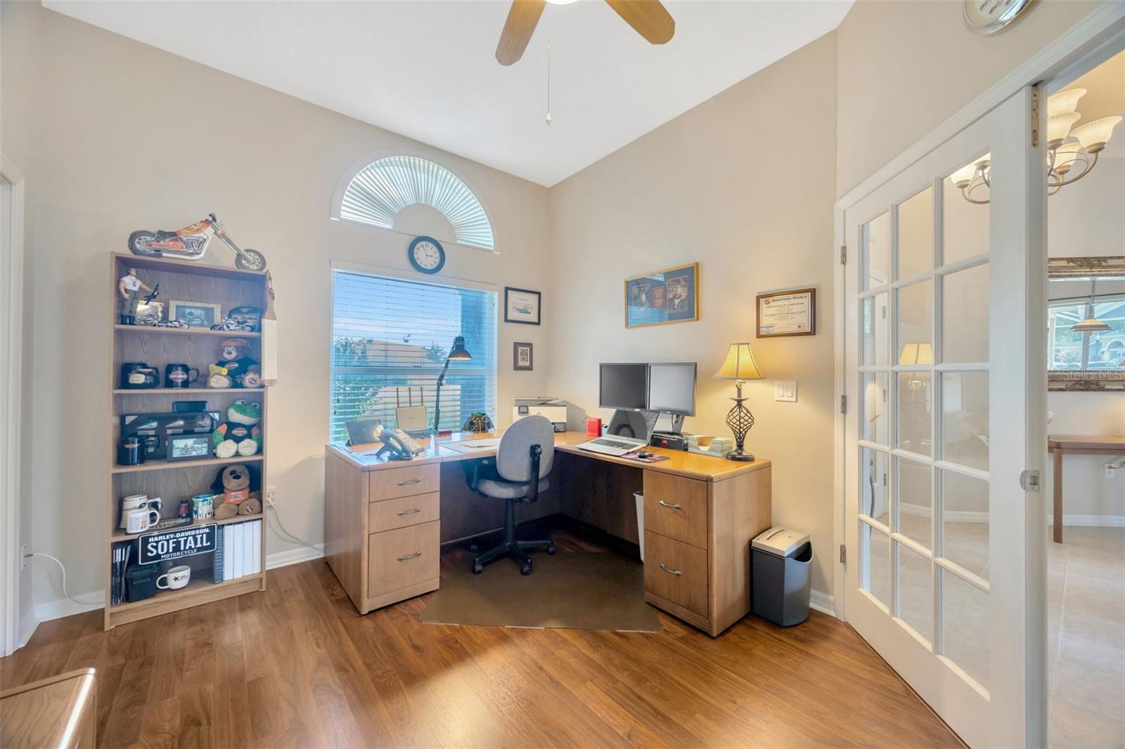 Office or 5th bedroom as needed. French doors and a full size closet.