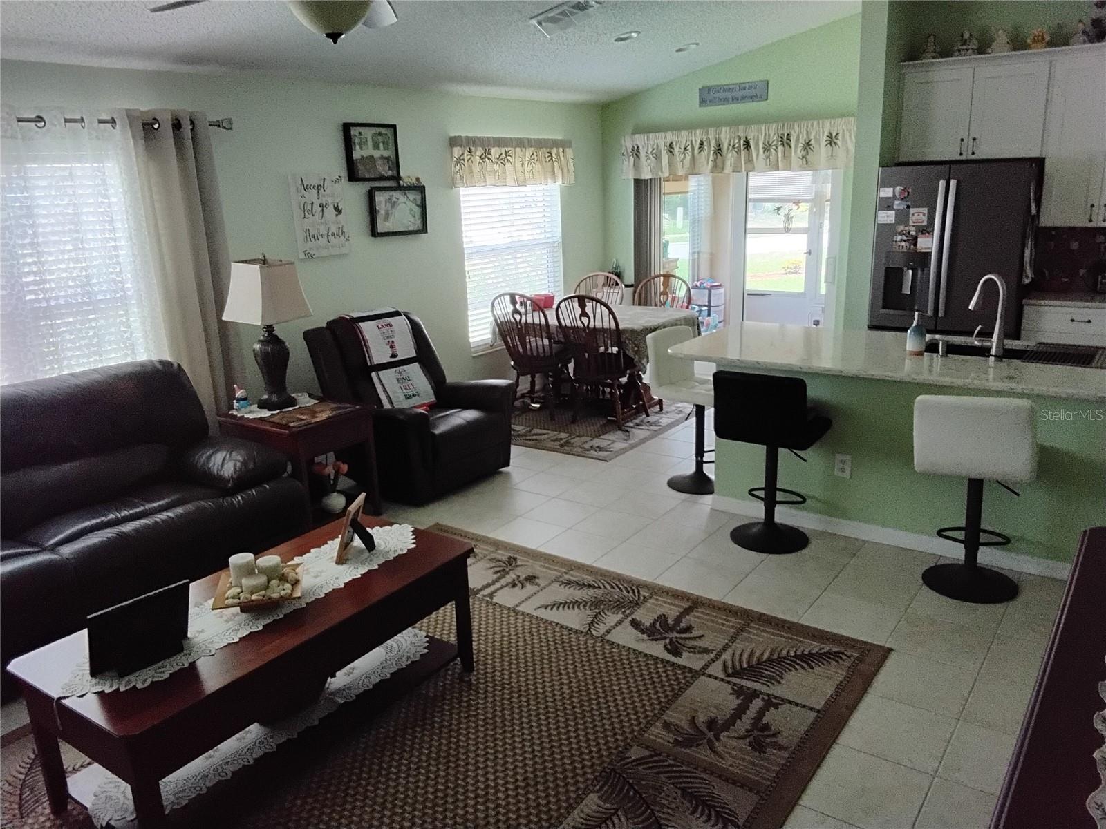Family room and, kitchen