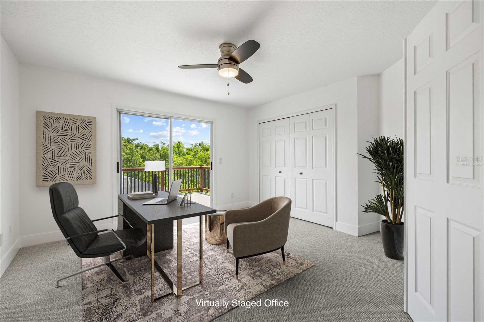 Second level office/bedroom. Furniture is virtually staged.