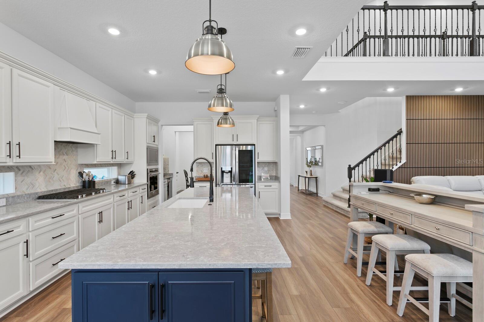 Long view of the kitchen
