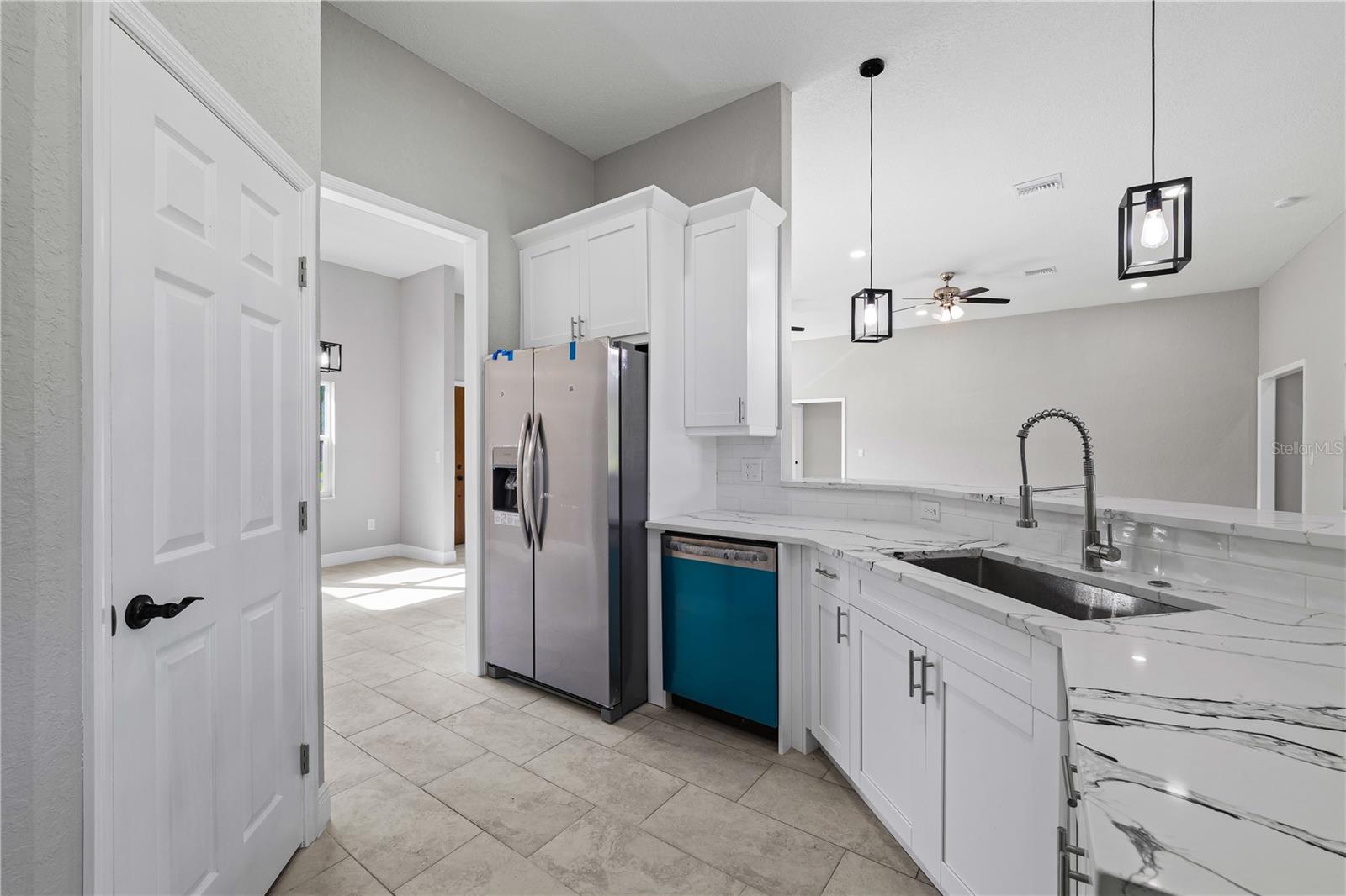 Open kitchen area