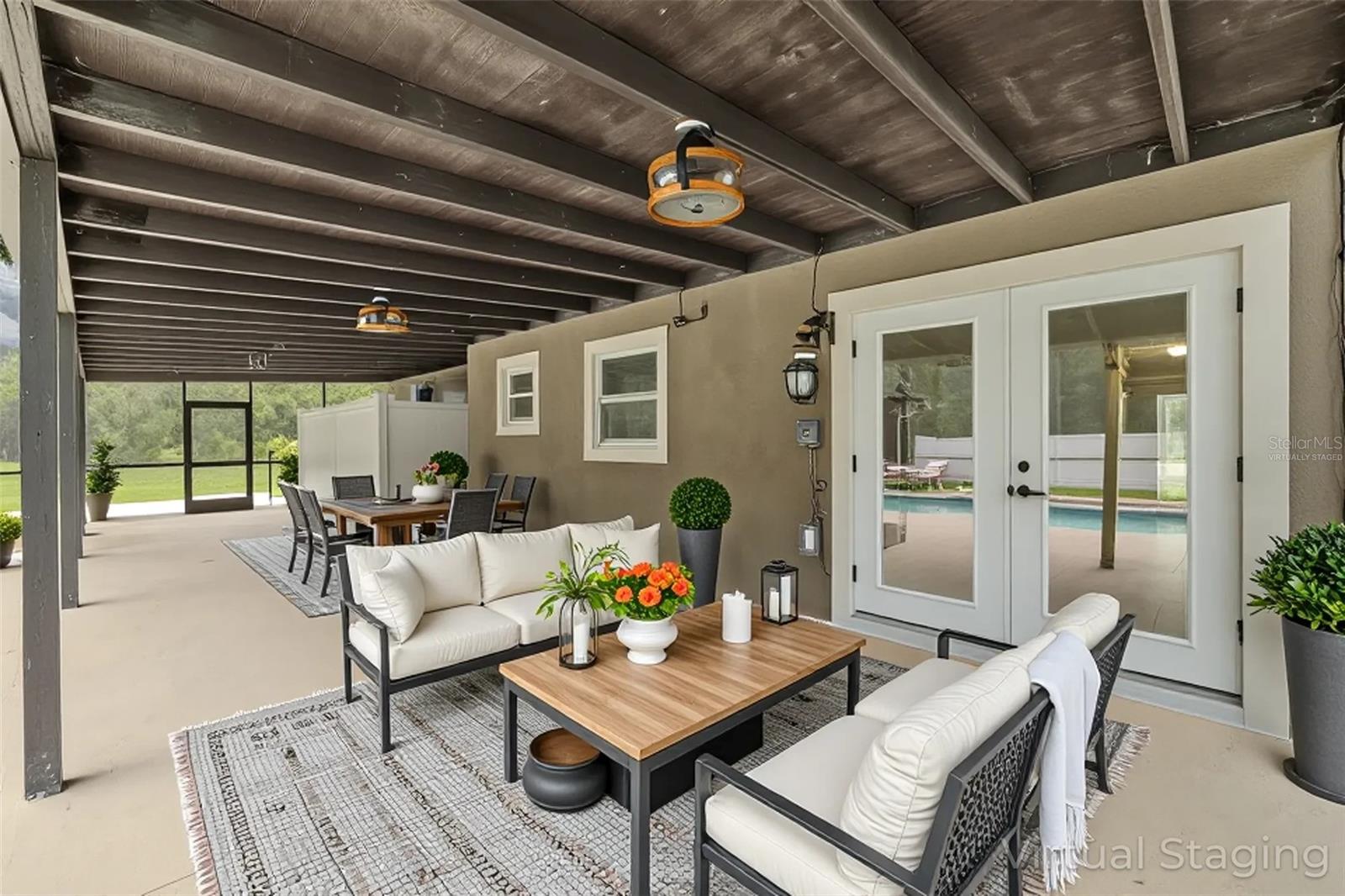 Covered Patio - Virtually Staged