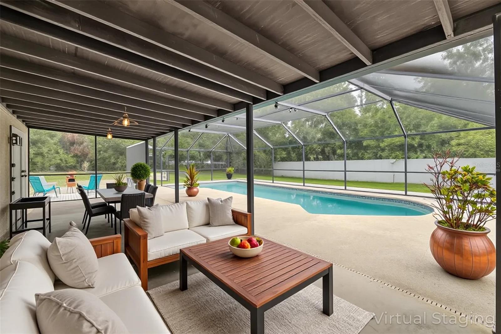 Covered Patio - Virtually Staged