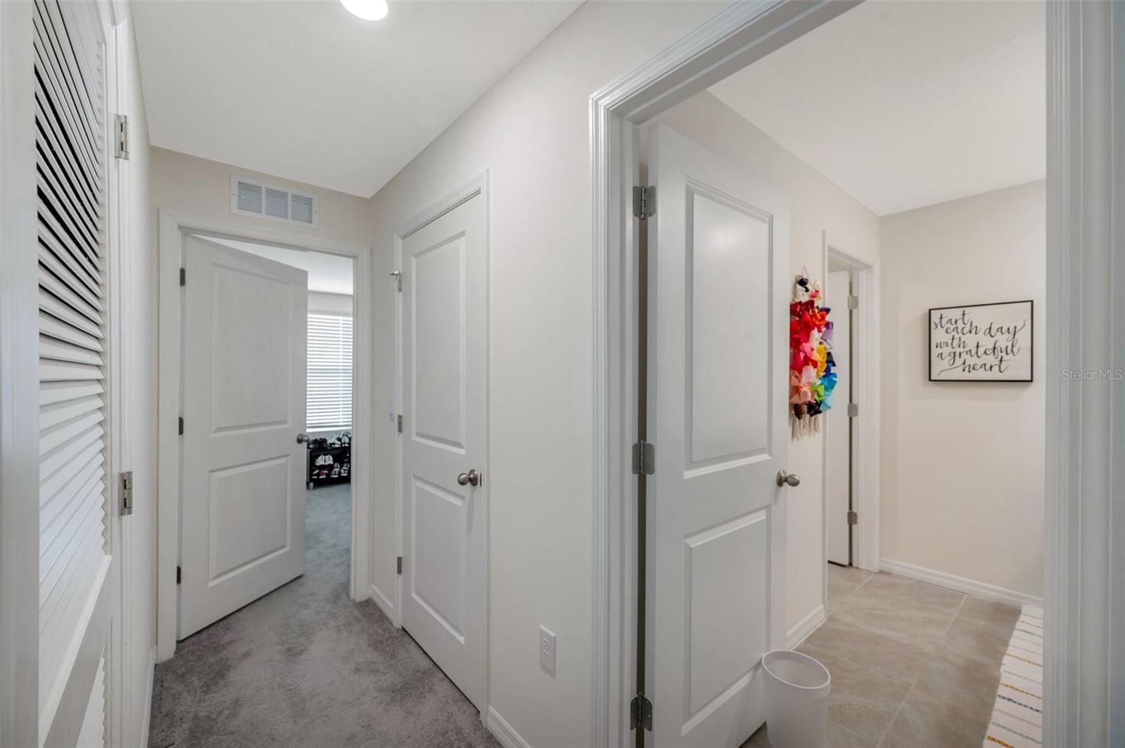 Bedroom 5, linen closet, bathroom