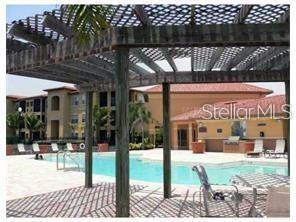 Pergola by pool