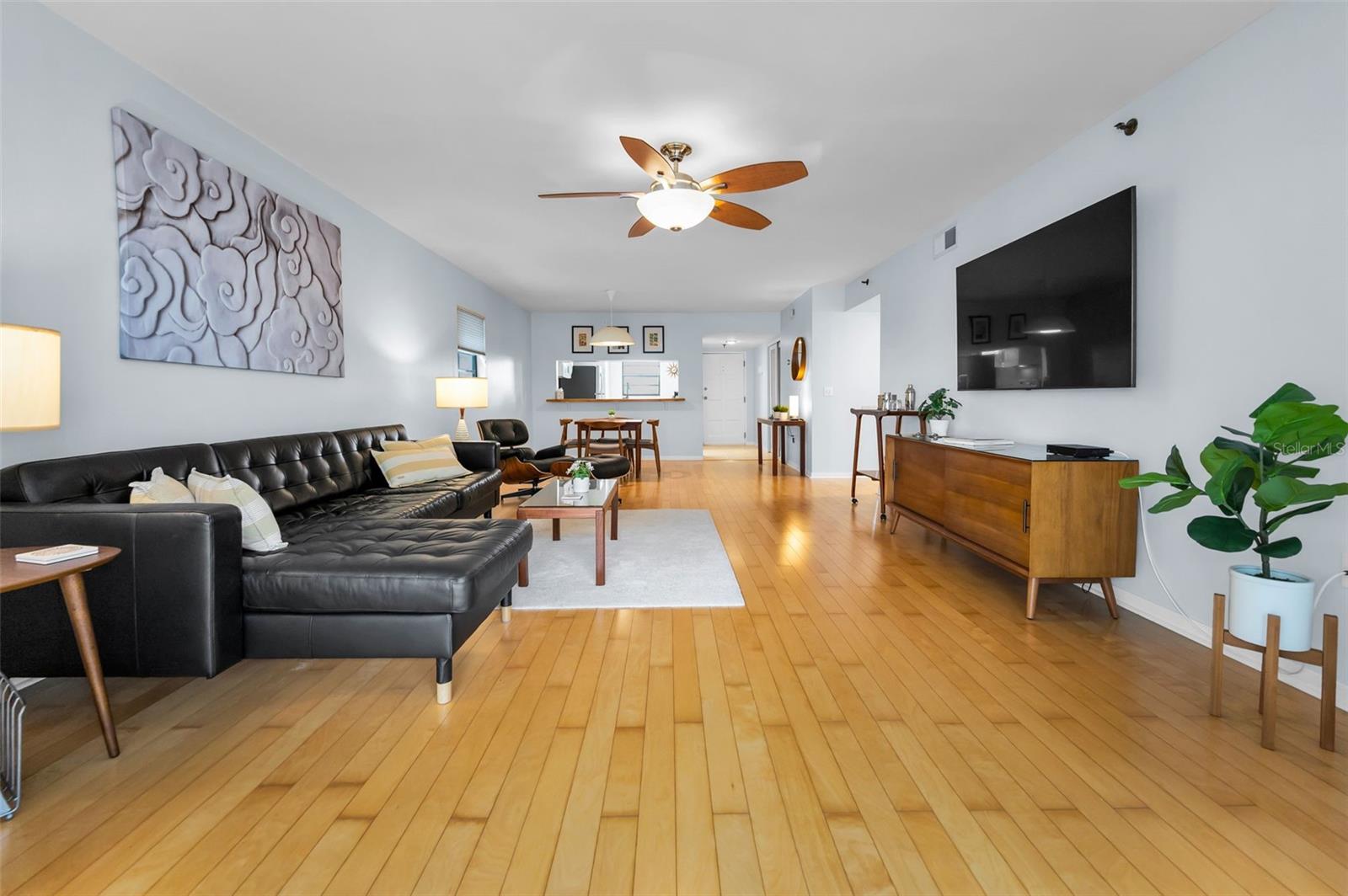 ... Modern Danish Interior Design -  Large 2 Bedroom 2 Bath W/ 1320 SQ FT.  .. Great Room 28 x 14.10.. Birch Wood Floors Compliment the European Look . Owners Have Done a Good Job With the Interior Design.