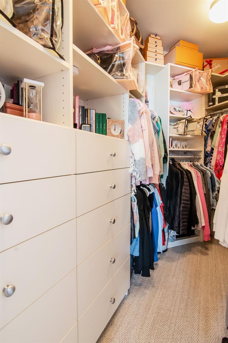 Owners' suite custom closet