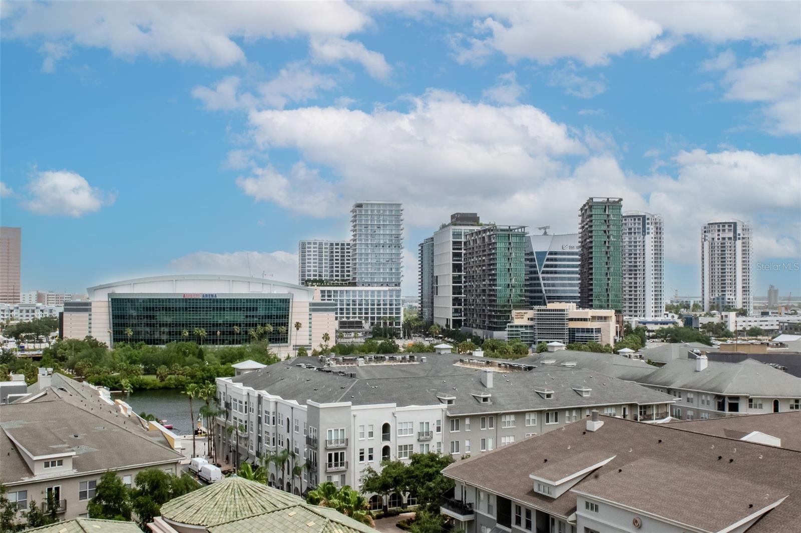 View from balcony overlooking Harbour Island and Water Street