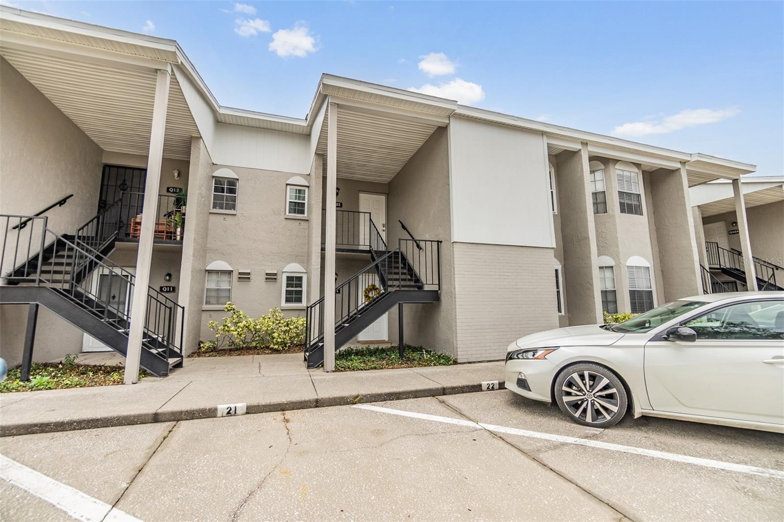 Assigned parking space right outside your door
