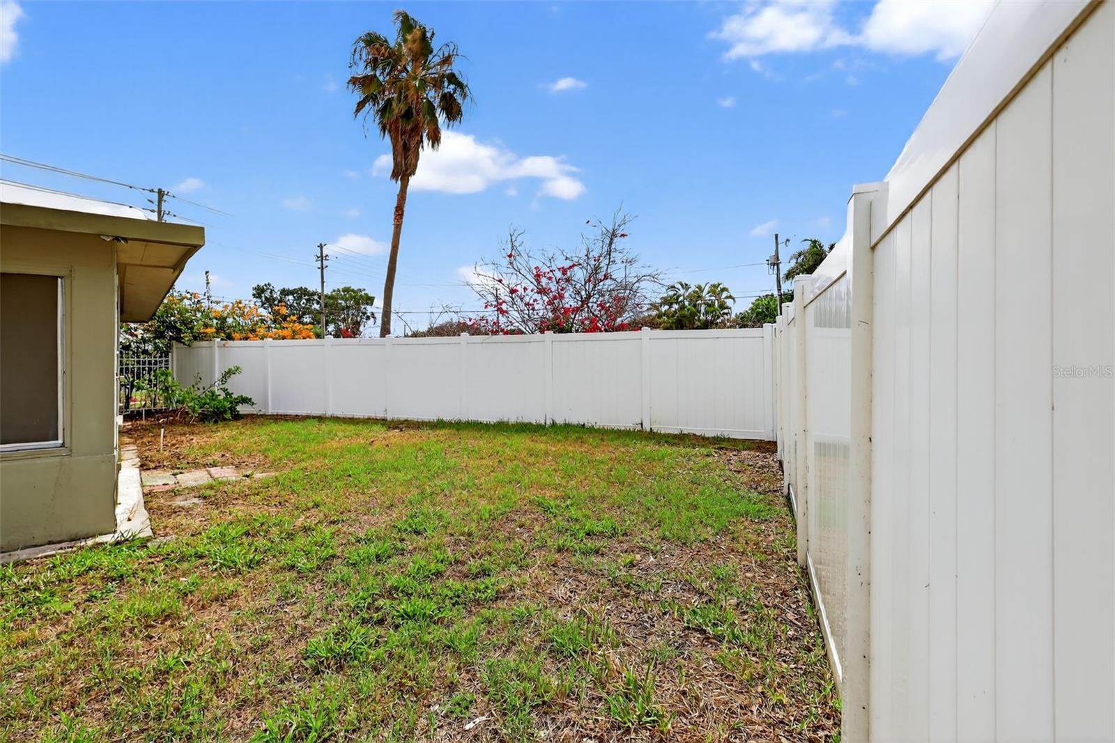 Plenty of Room here to garden or set up outdoor living