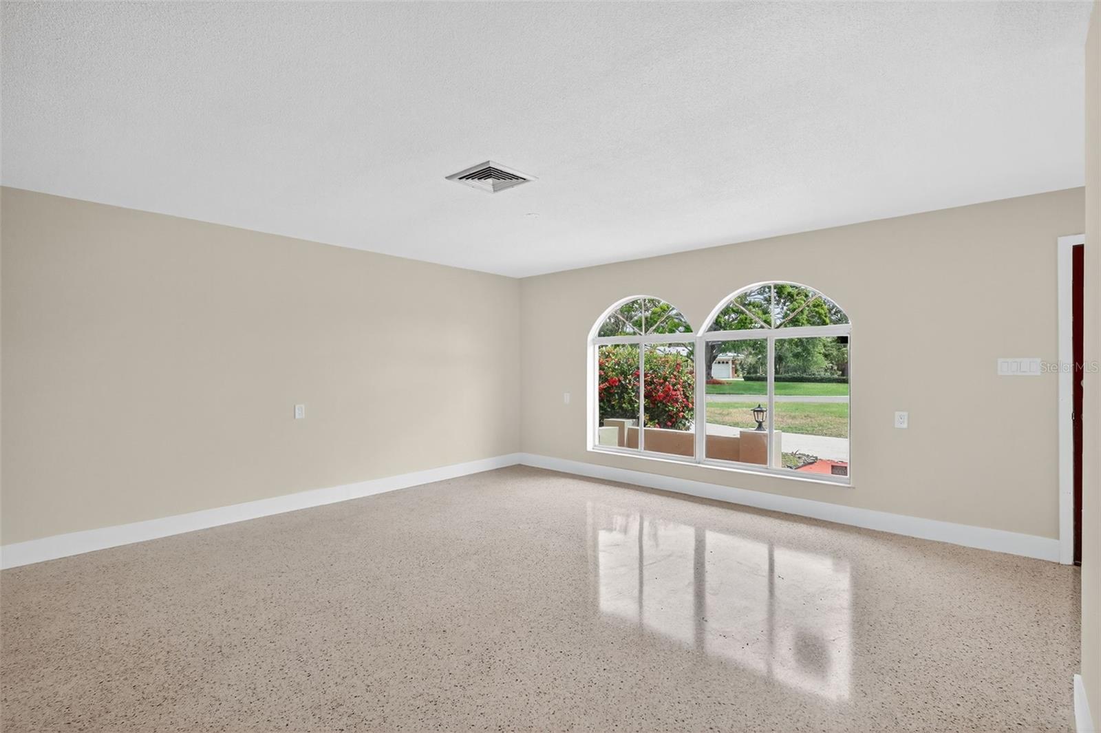 The main living room is large and spacious