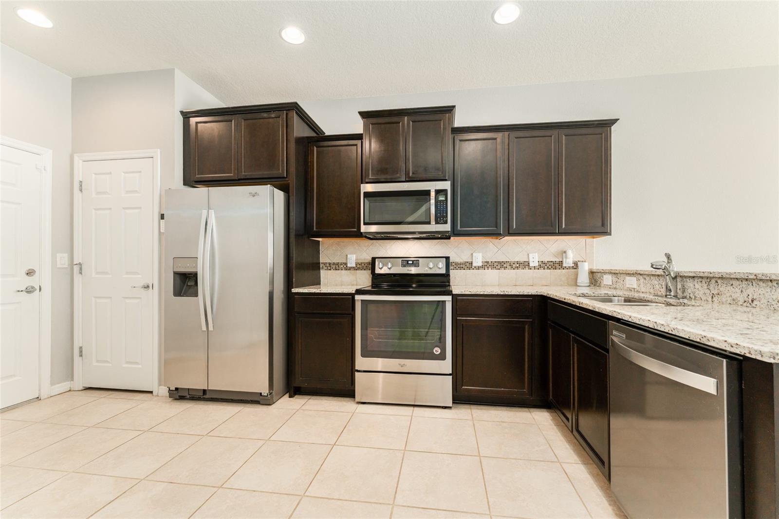 Stainless steel & granite!
