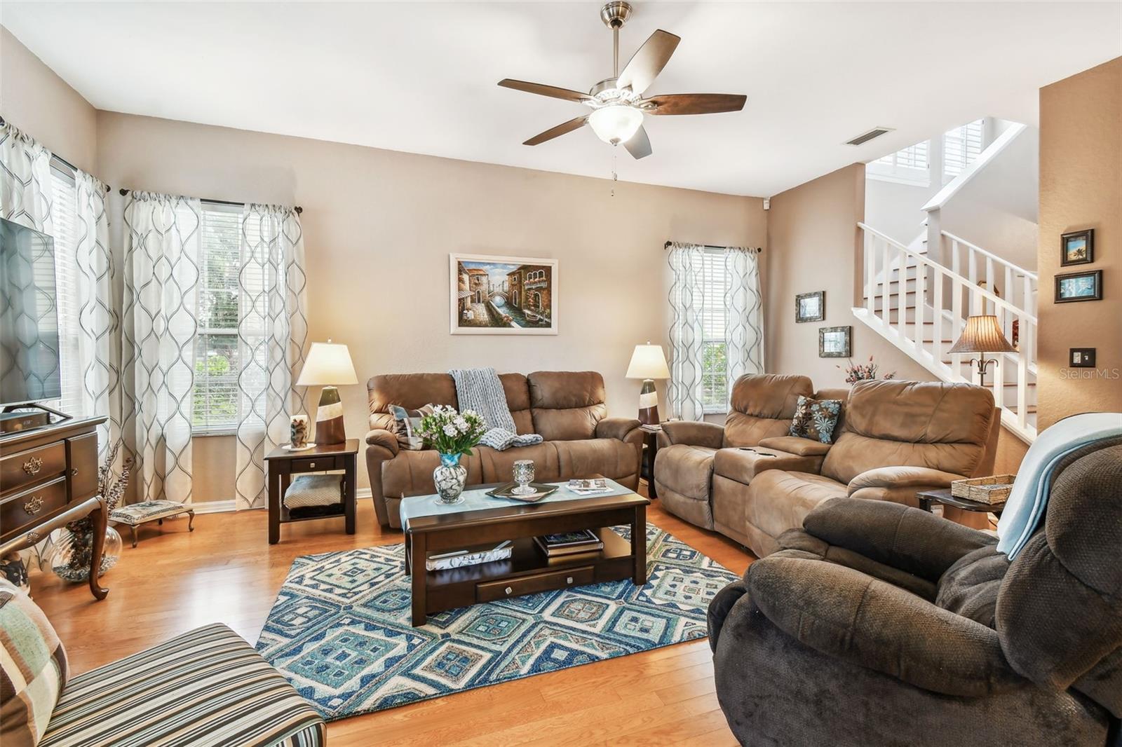 Living Room with view of staircase.