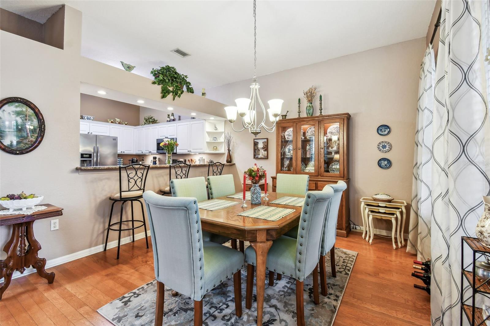 Sun filled dining room
