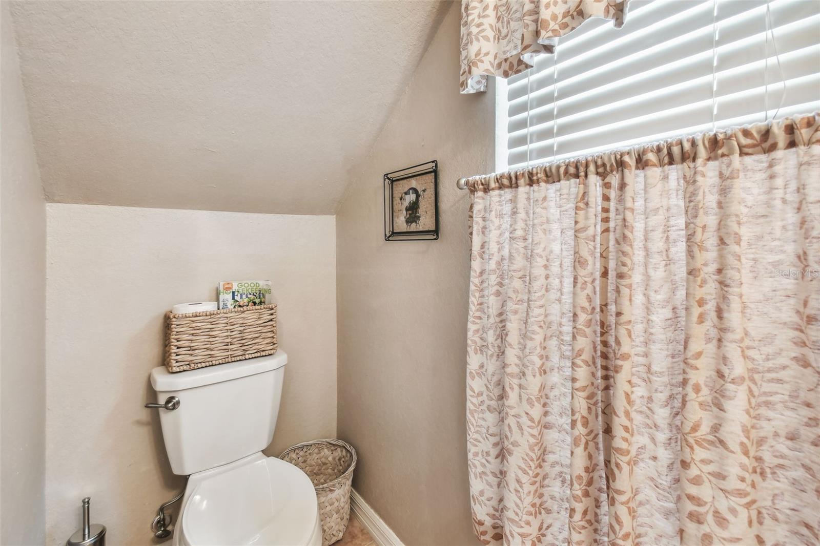 Downstairs powder room.