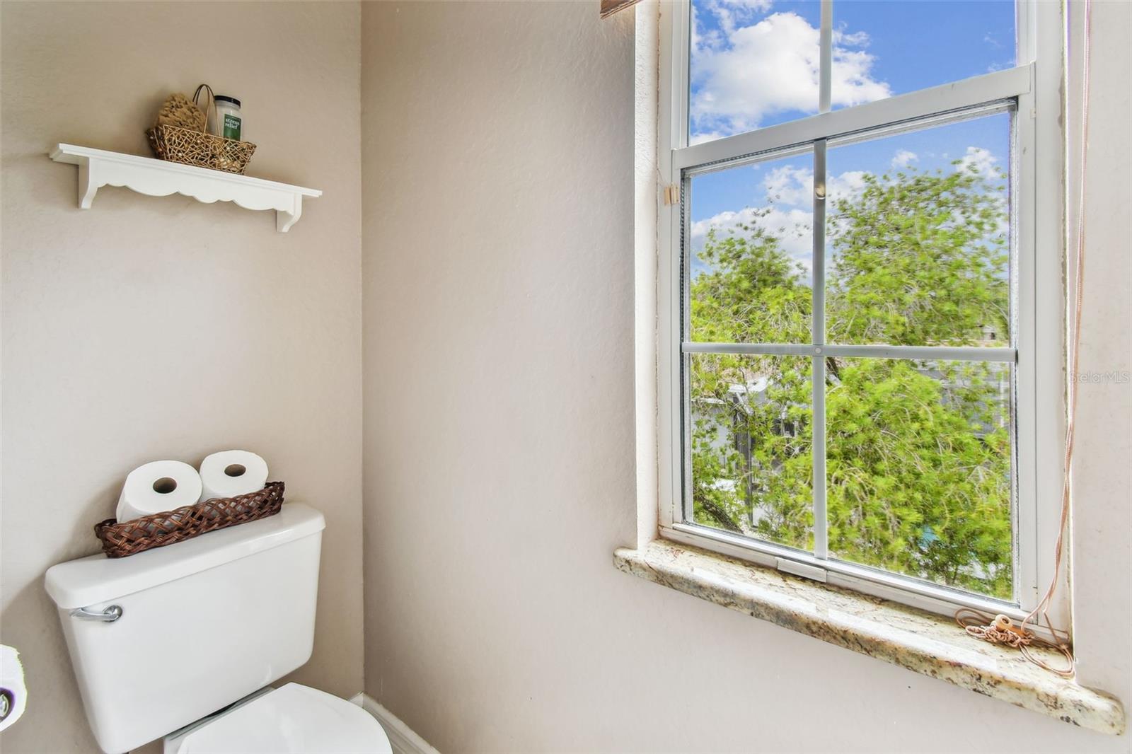 Separate water closet.