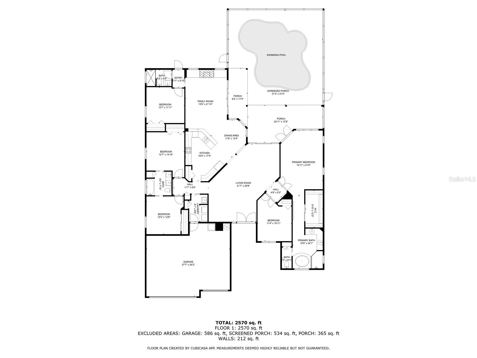 Floorplan with approximate measurements