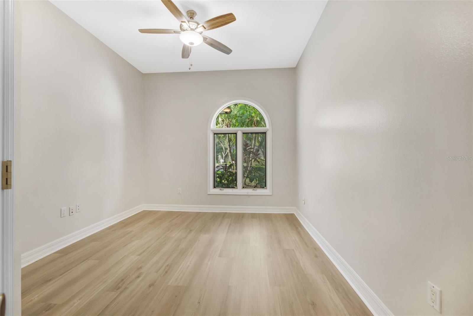 Front bedroom/Office with French doors