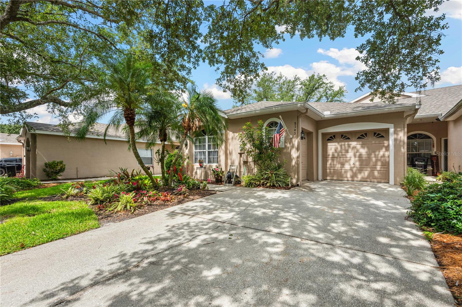 Villa with golf cart garage