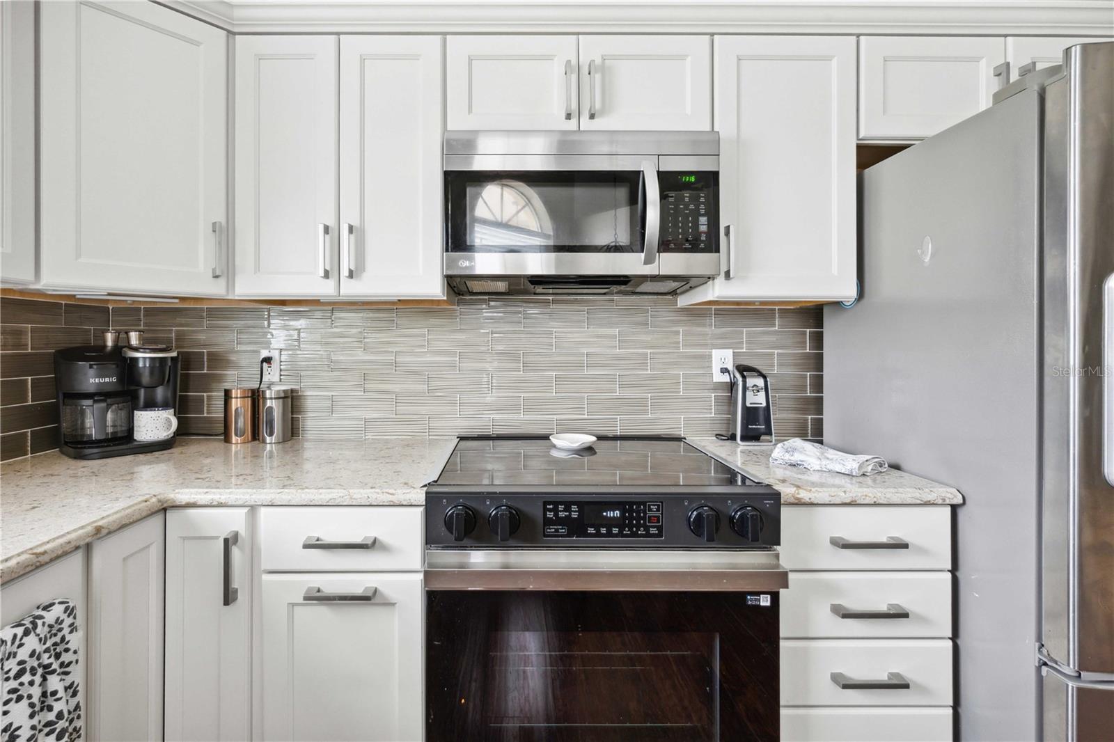 Kitchen with new range