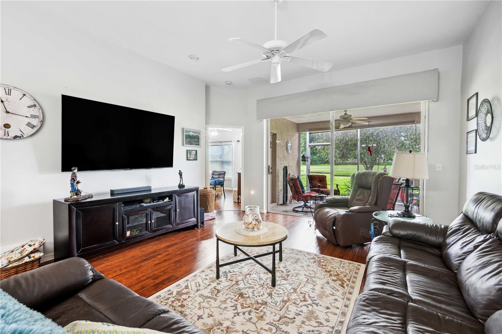 Living room with view of Lanai