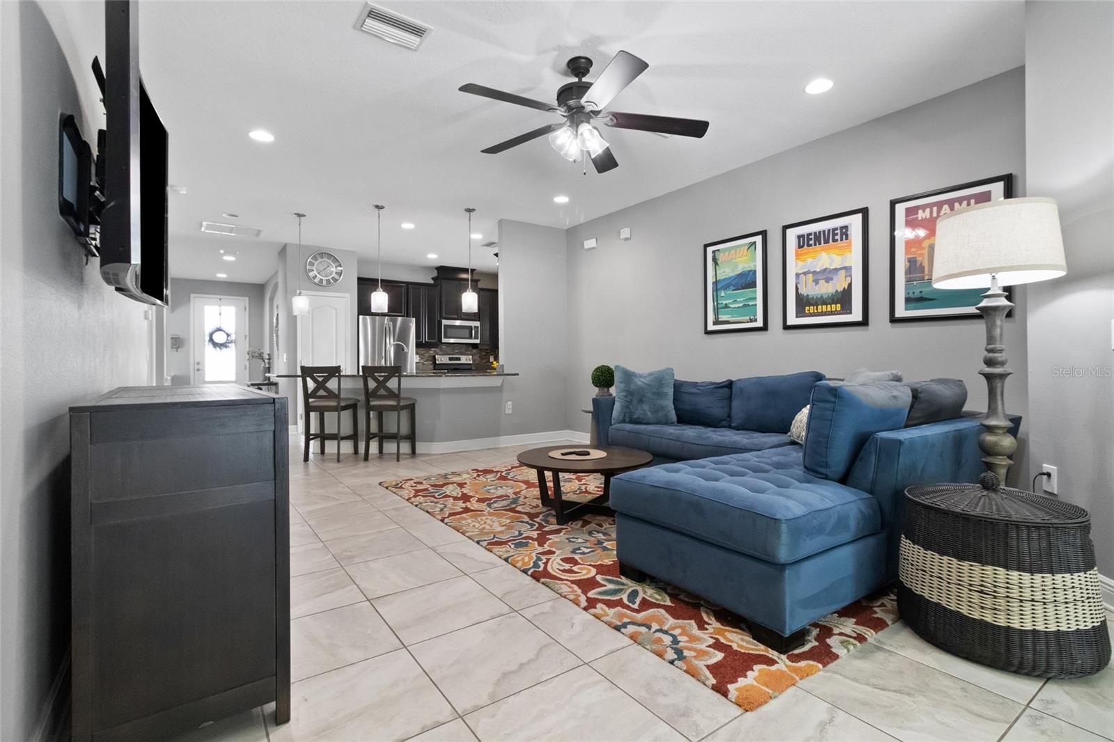 Open to the family room this home has a comfortable flow.