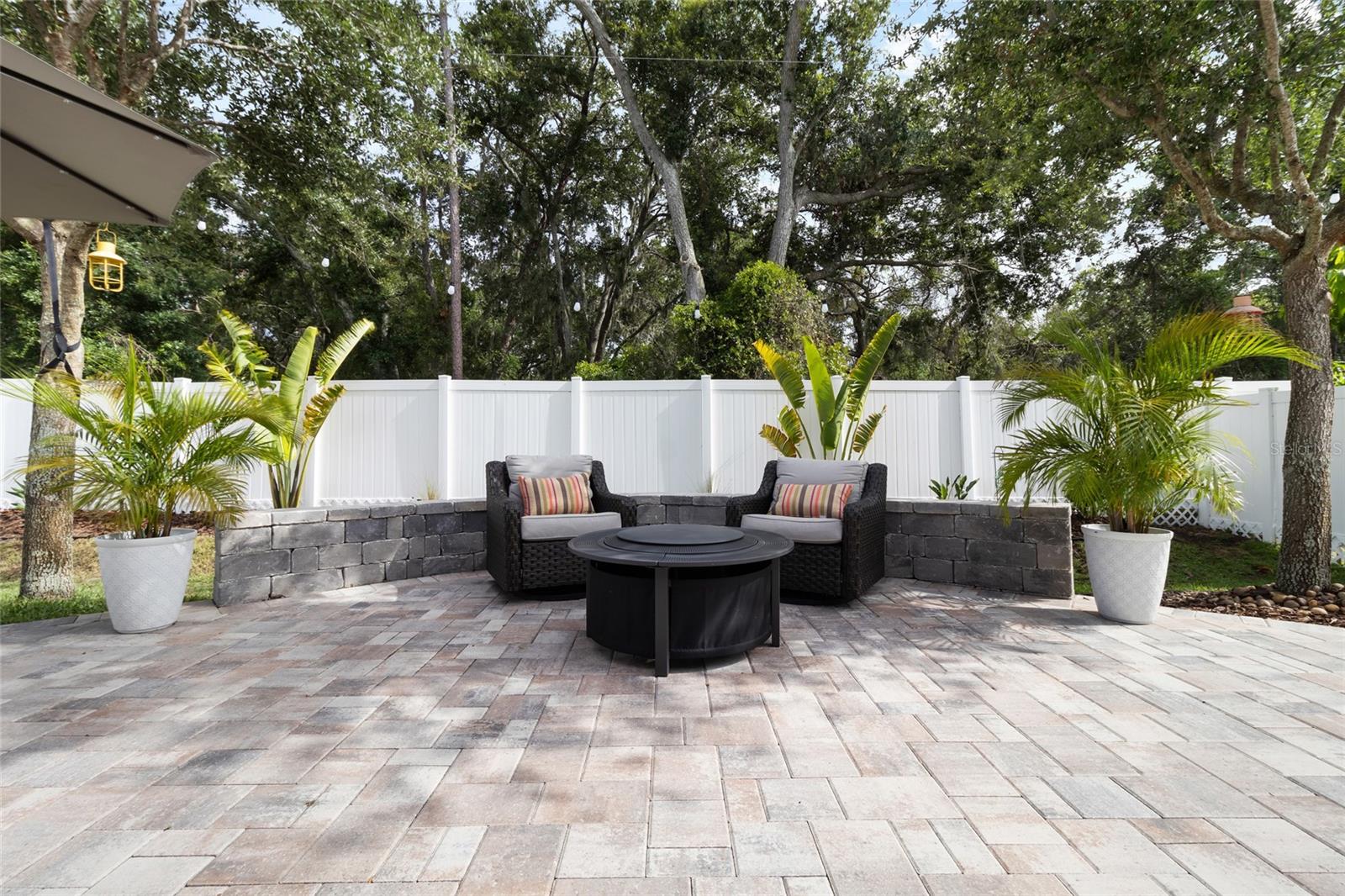 Paver stones and wall were added in the past 2 years