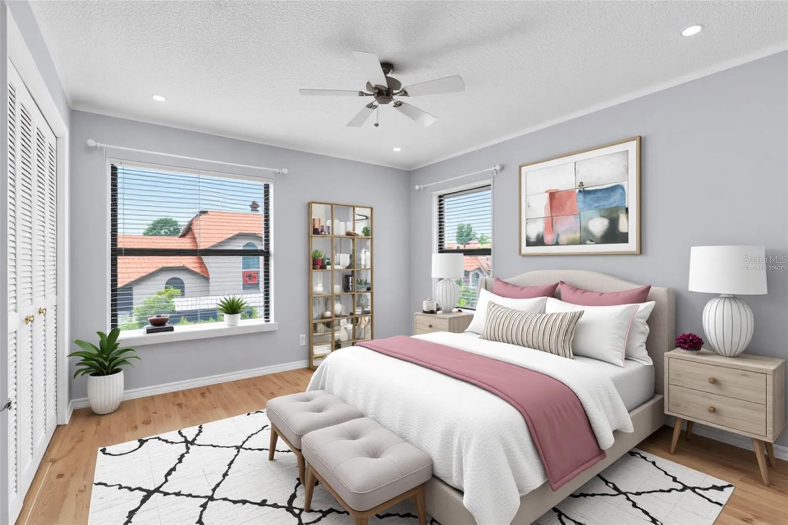 Virtually staged guest 2nd bedroom