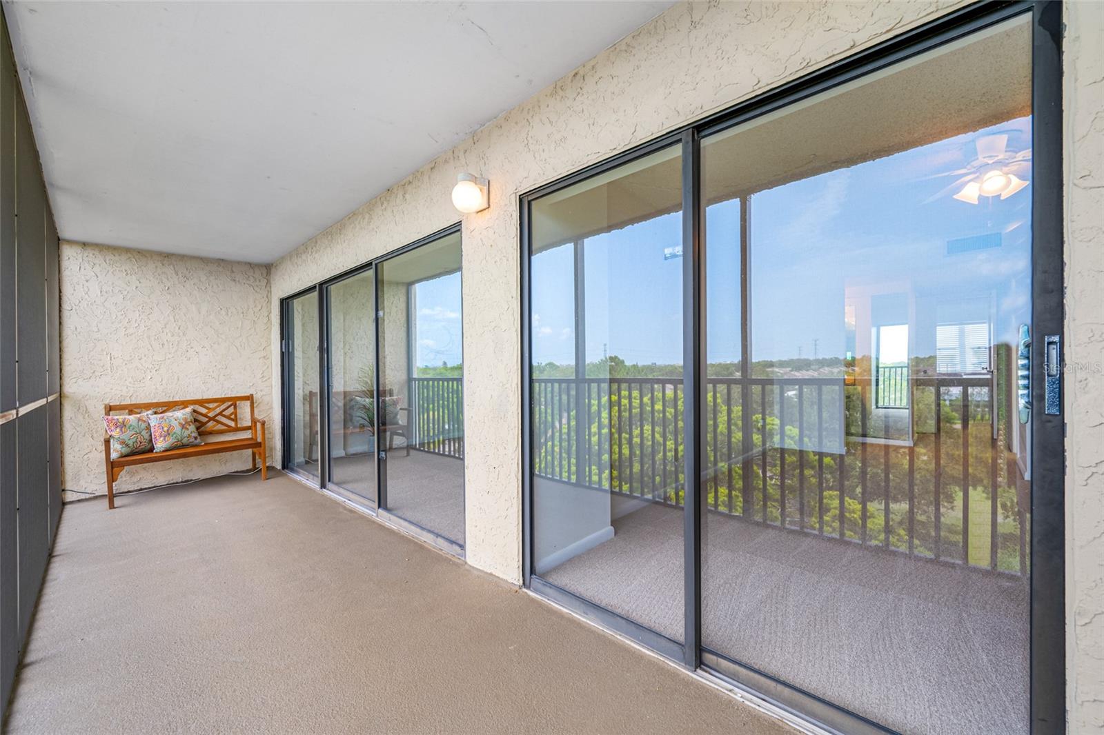 Lanai Access from primary bedroom and living area