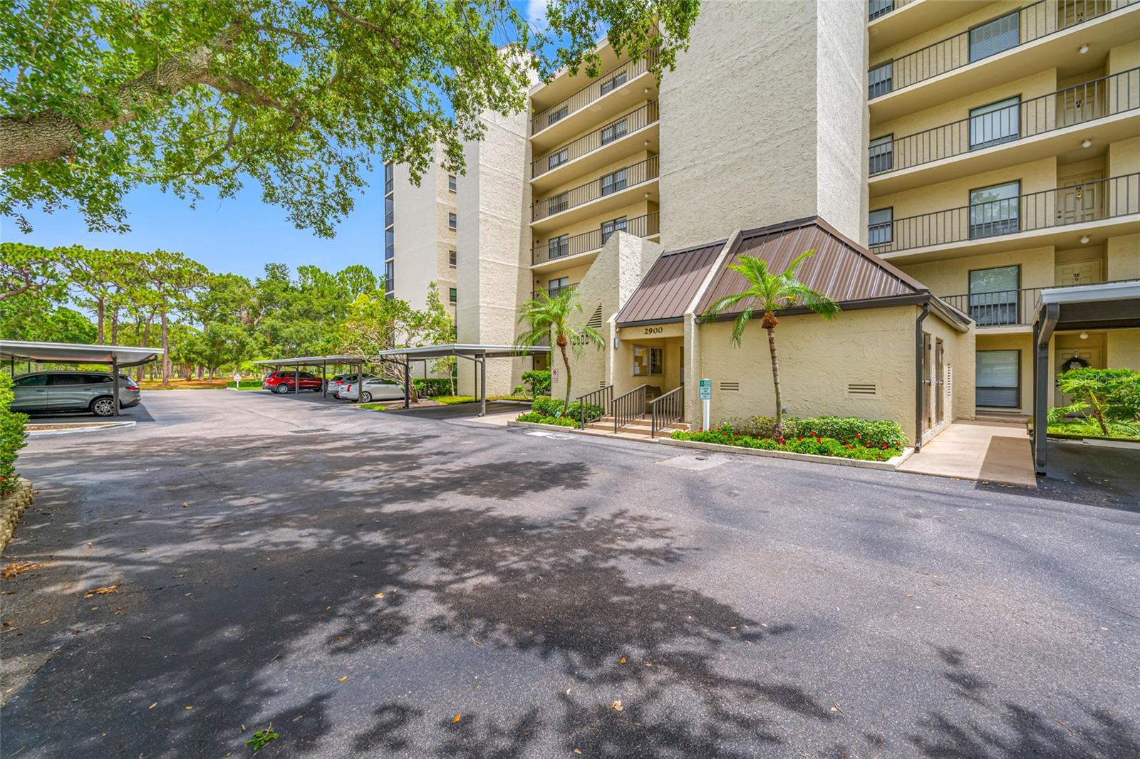 Building Front with elevator leading to 7th floor condo