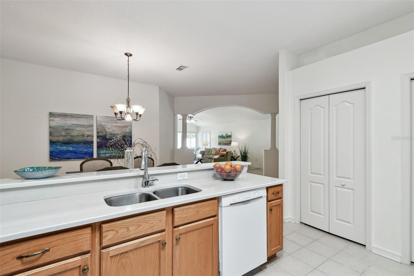 Kitchen open to Dining and Main Living area