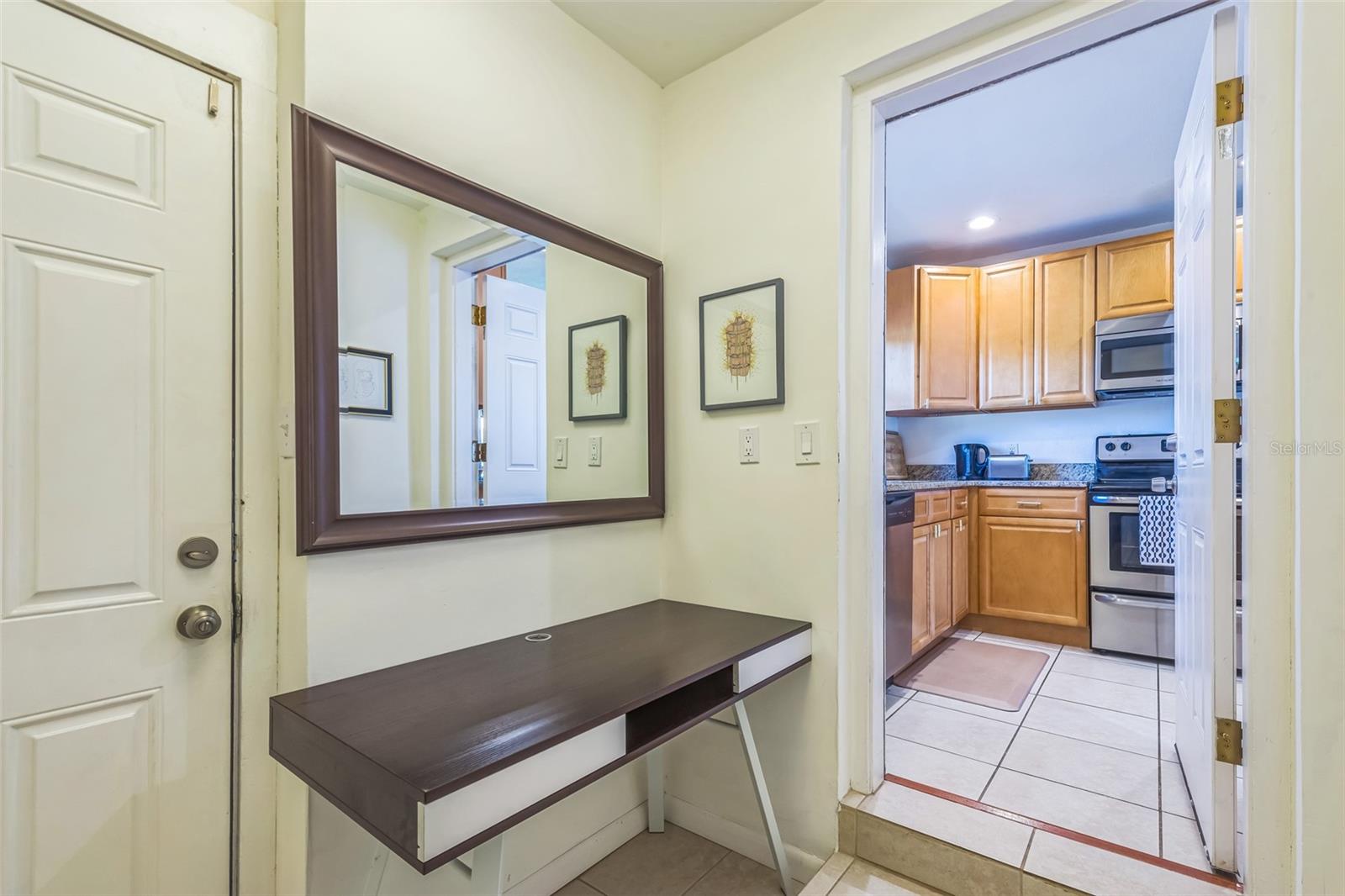 Mudroom from garage to kitchen