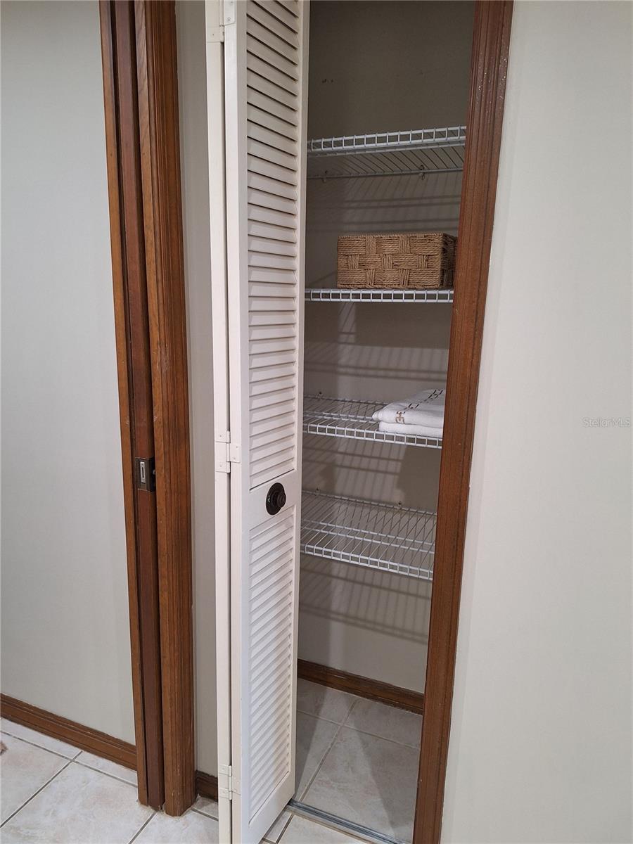 linen closet in master