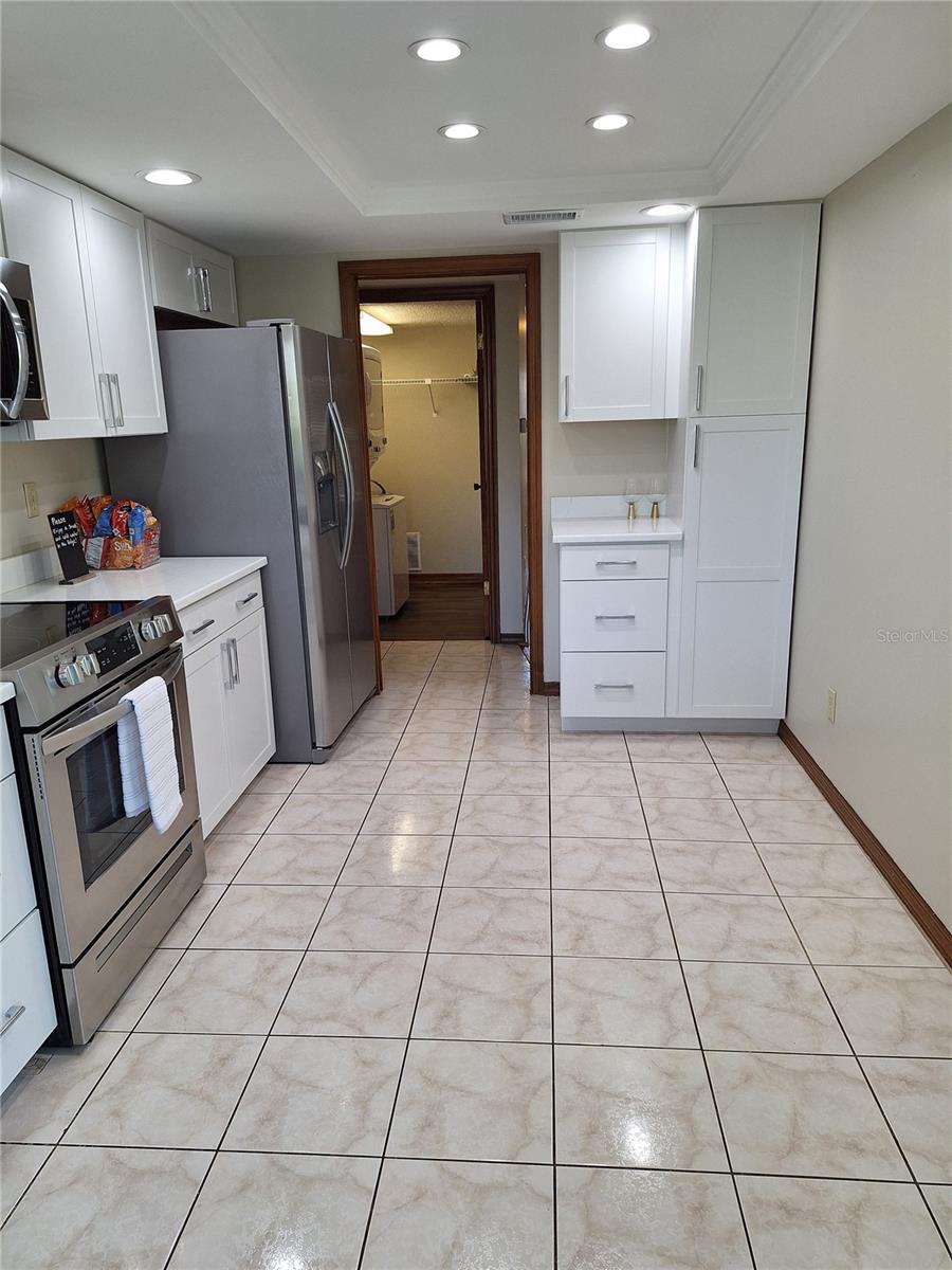 view from back of kitchen