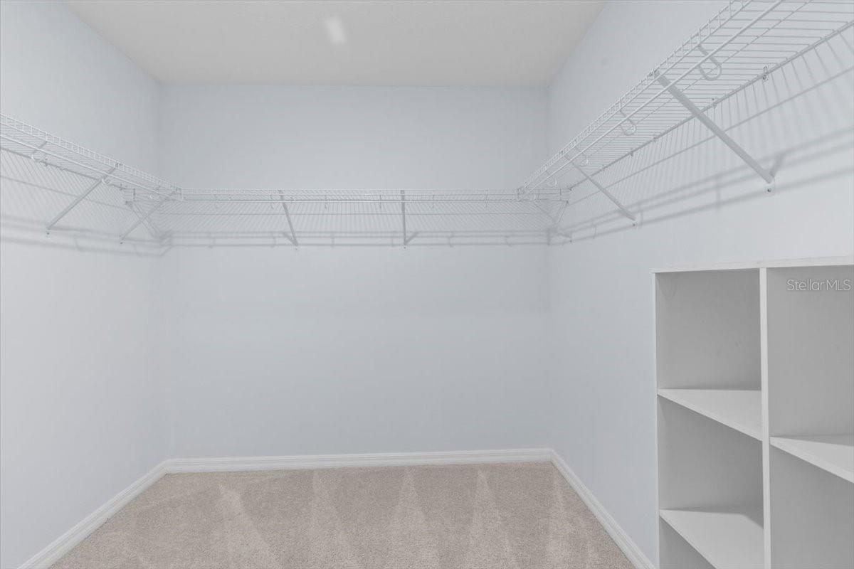 Huge primary walk-in closet!