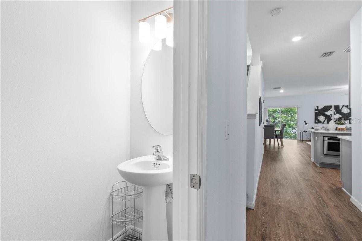 1/2 bathroom on 1st floor.