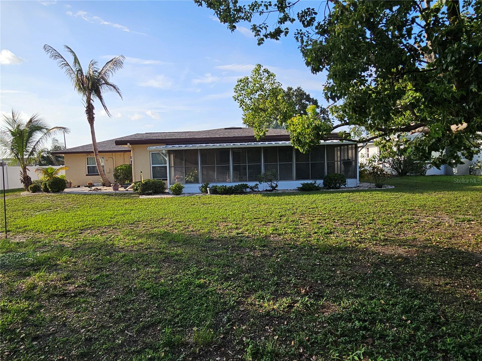 Large back yard